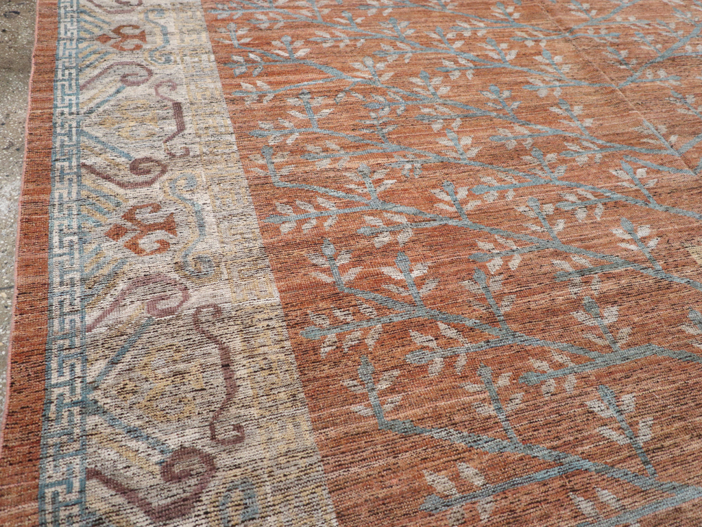 Modern East Turkestan Khotan Room Size Carpet, No.32559 - Gss