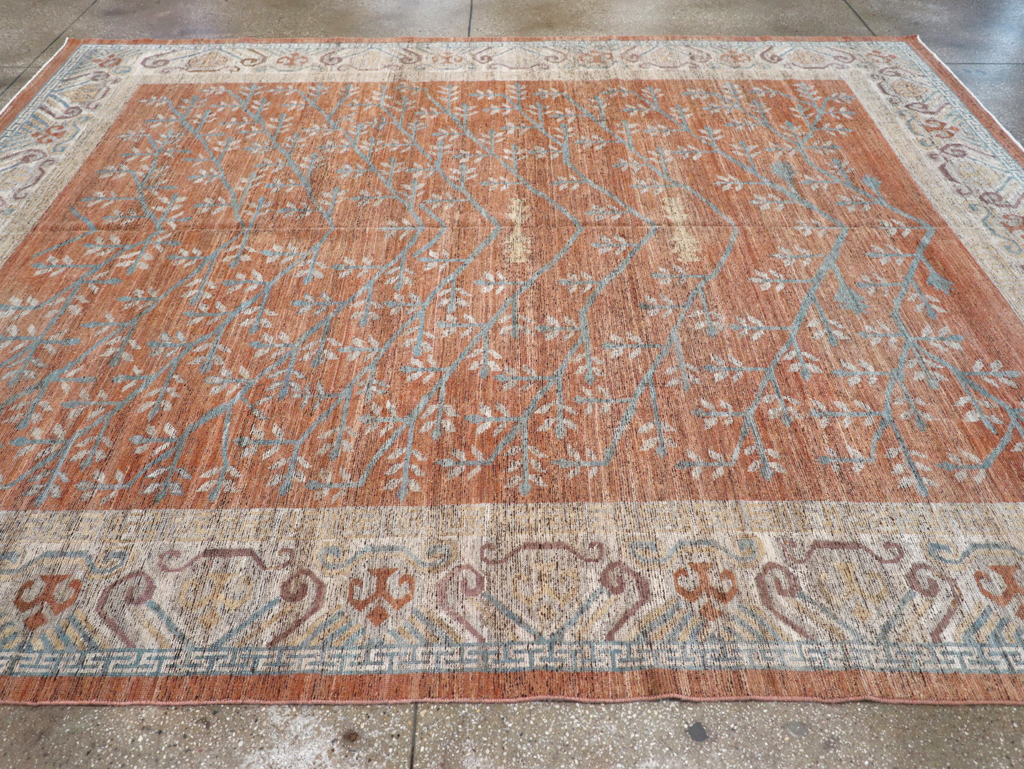 Modern East Turkestan Khotan Room Size Carpet, No.32559 - Gss