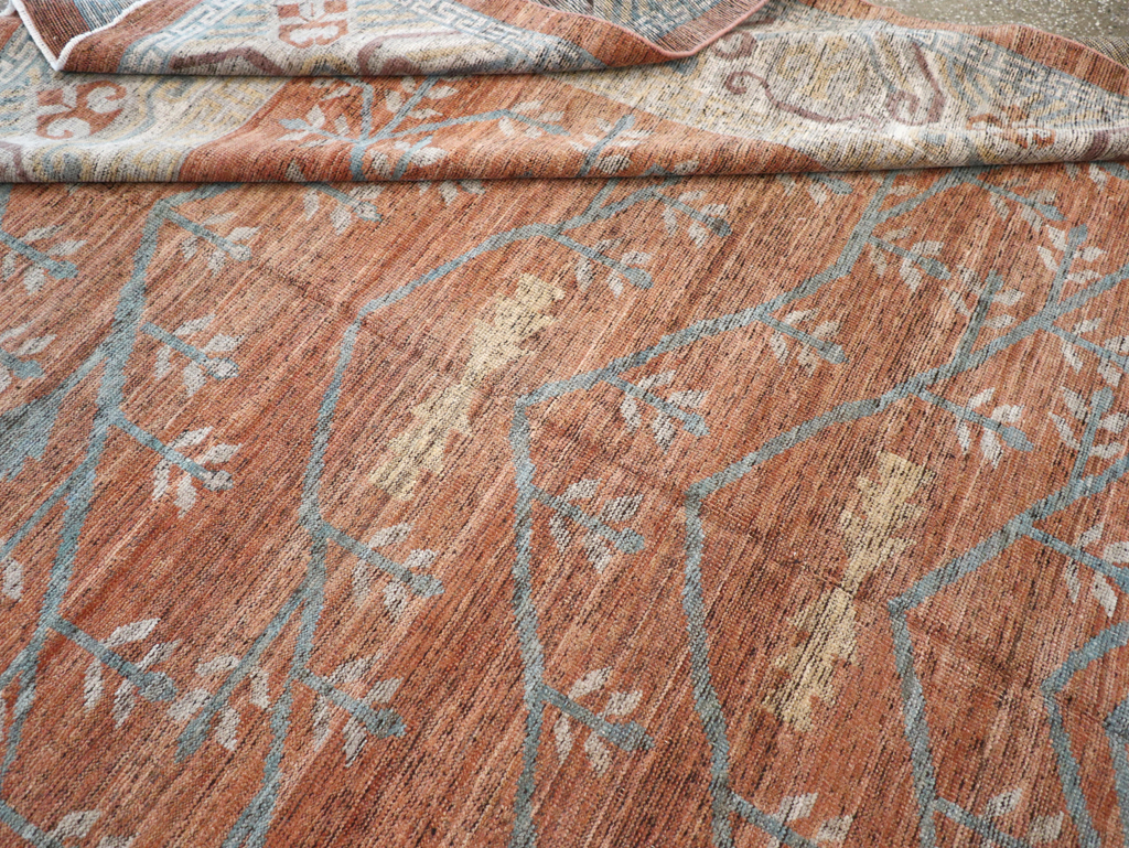 Modern East Turkestan Khotan Room Size Carpet, No.32559 - Gss