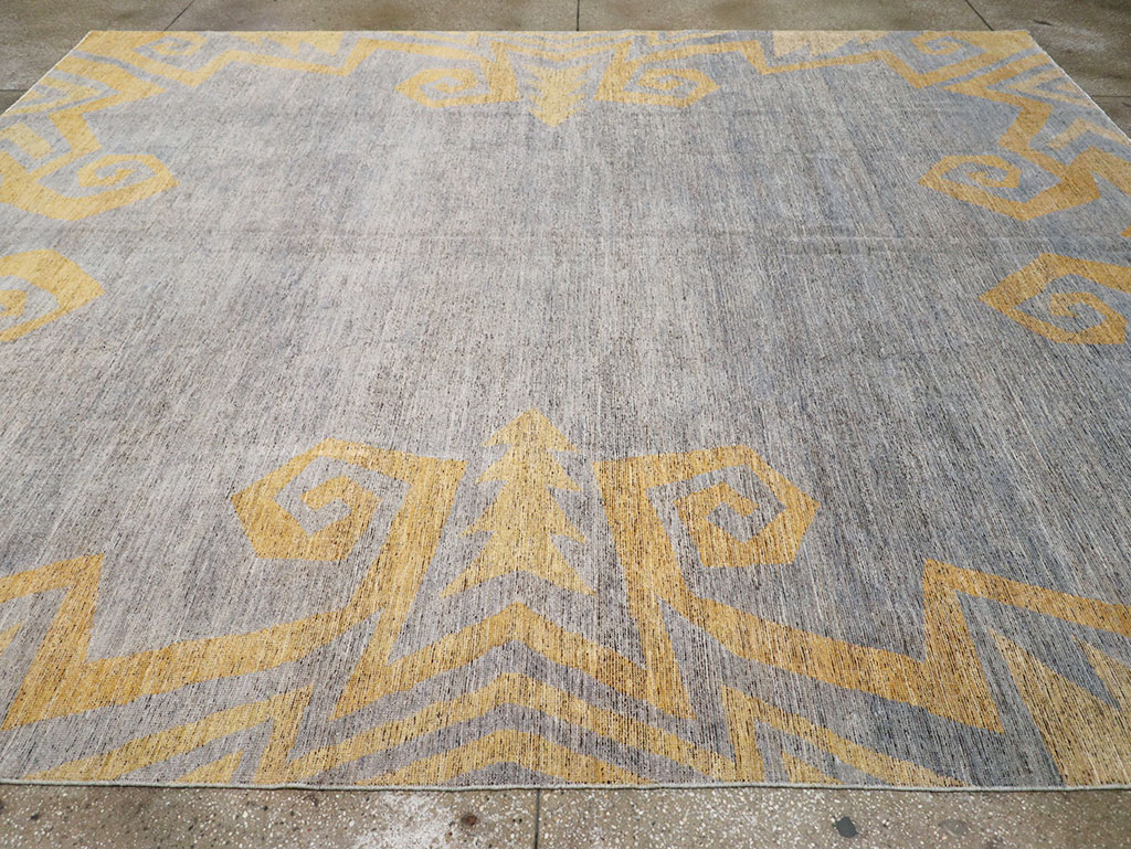 Modern East Turkestan Khotan Room Size Carpet, No.32560 - Gss