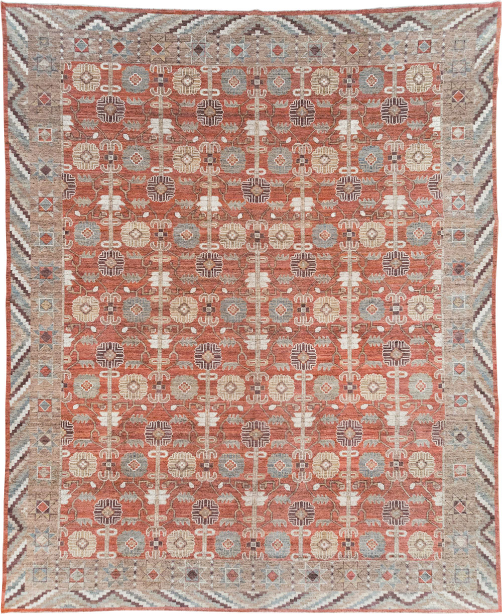 Modern East Turkestan Khotan Room Size Carpet, No.32561 - Gss