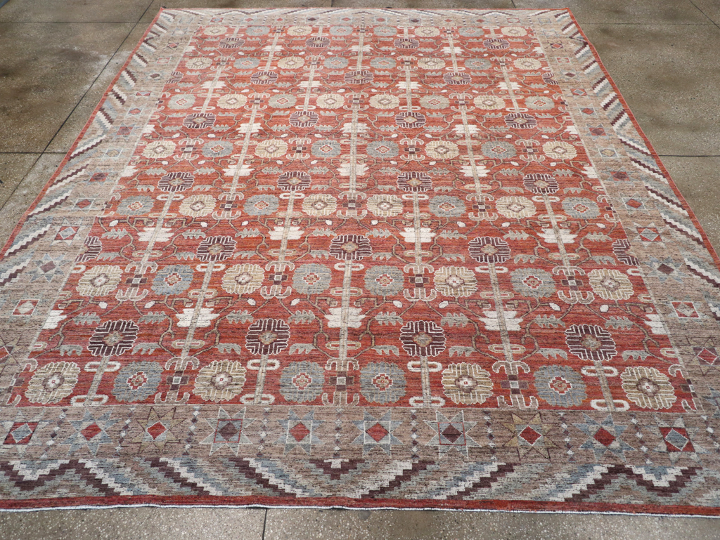 Modern East Turkestan Khotan Room Size Carpet, No.32561 - Gss