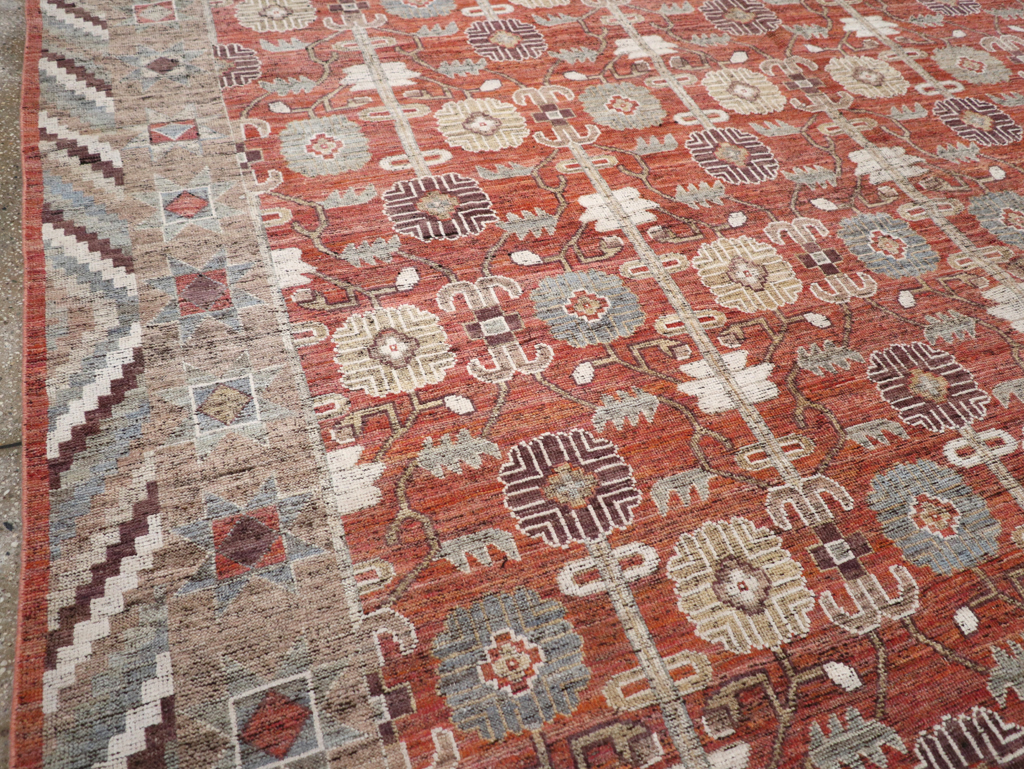 Modern East Turkestan Khotan Room Size Carpet, No.32561 - Gss