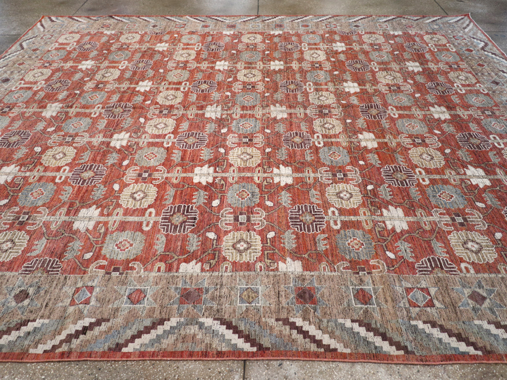 Modern East Turkestan Khotan Room Size Carpet, No.32561 - Gss