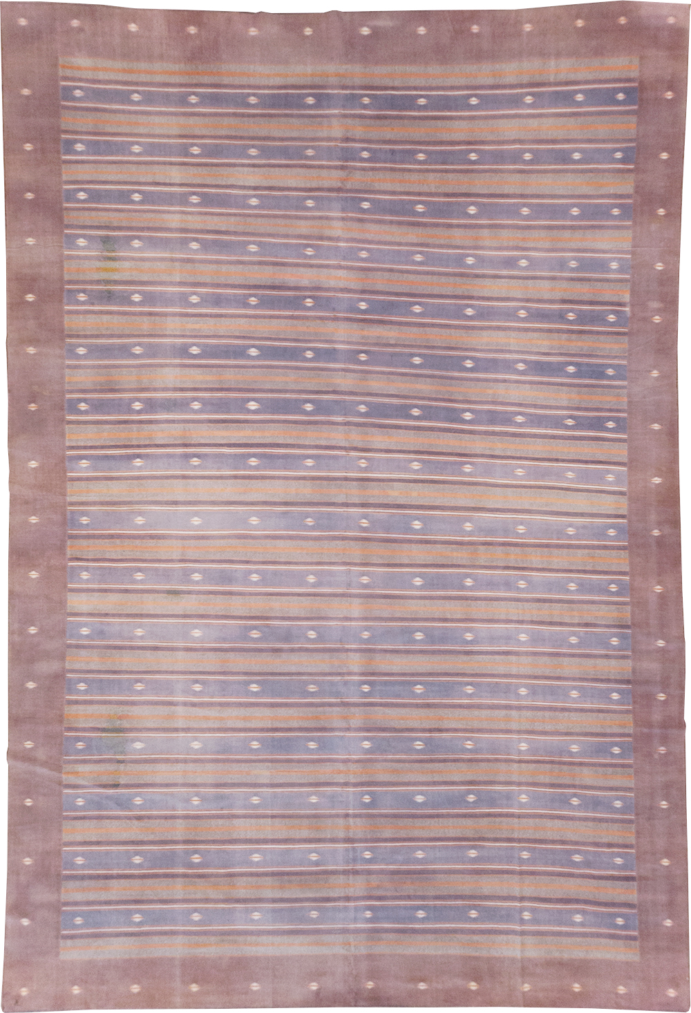 Vintage Indian Flatweave Dhurrie Large Room Size Carpet, No.32563 - Gss