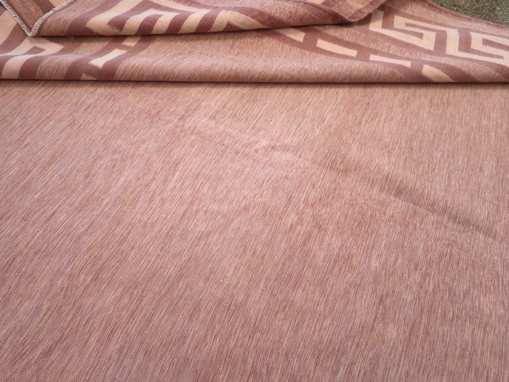 Vintage Indian Flatweave Dhurrie Room Size Carpet, No.32564 - Gss