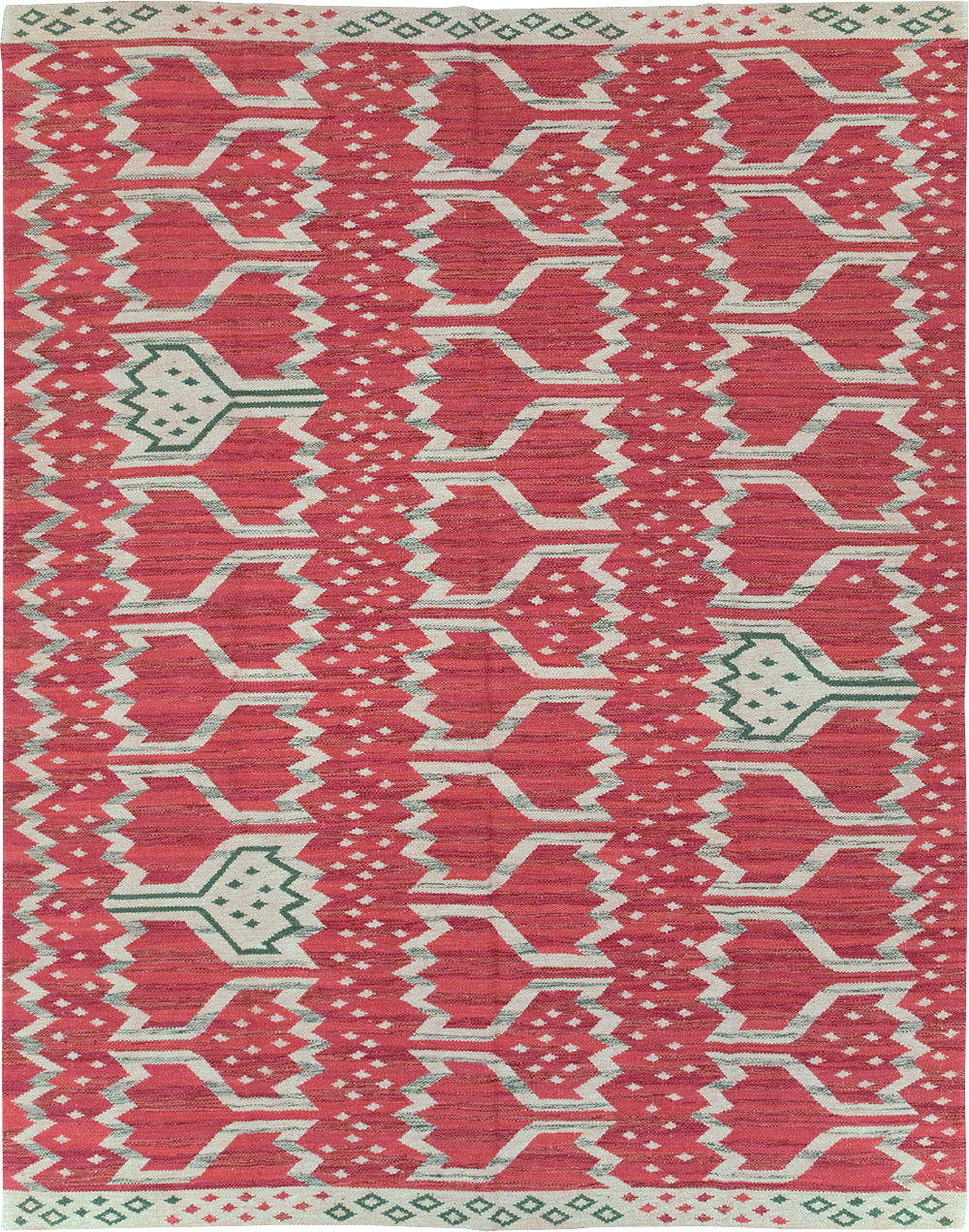 Contemporary Turkish Flatweave Small Room Size Carpet, No.32570 - Gss