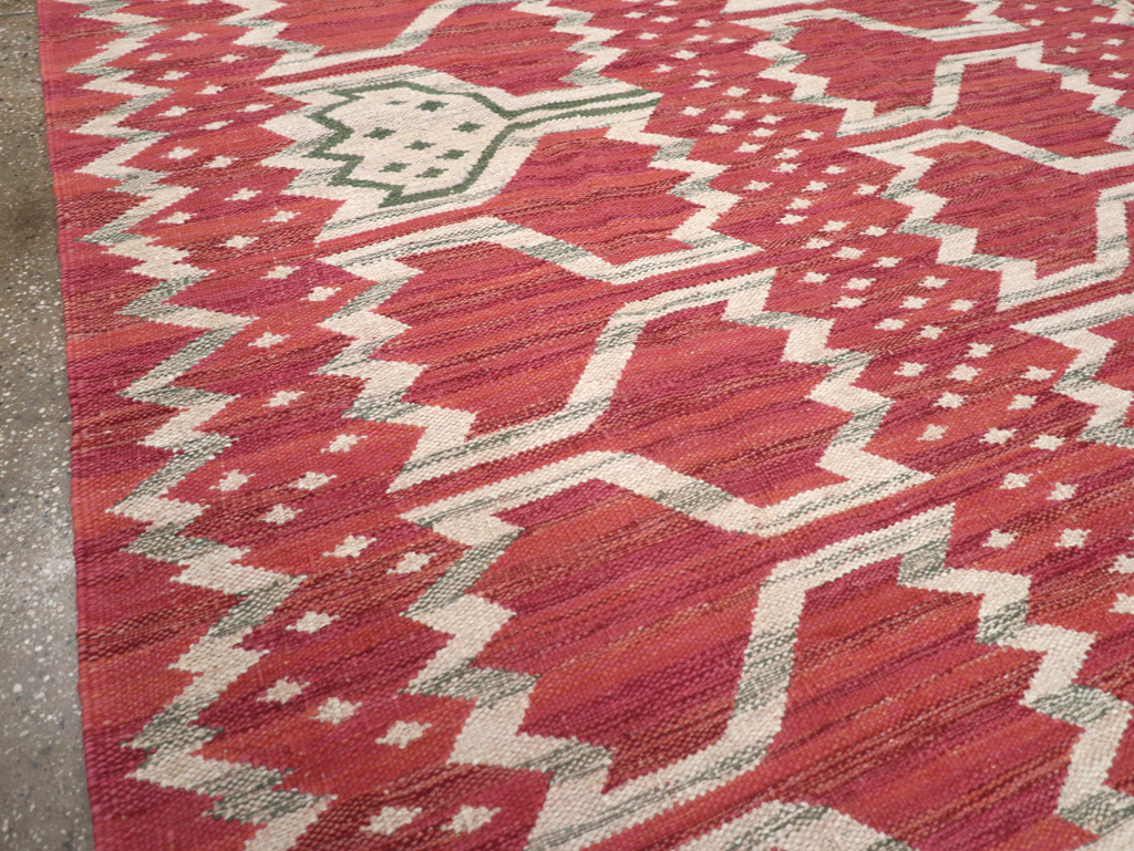 Contemporary Turkish Flatweave Small Room Size Carpet, No.32570 - Gss