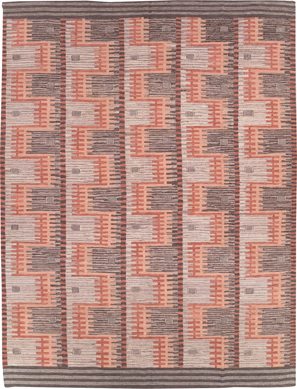 Contemporary Turkish Flatweave Room Size Carpet, No.32571 - Gss