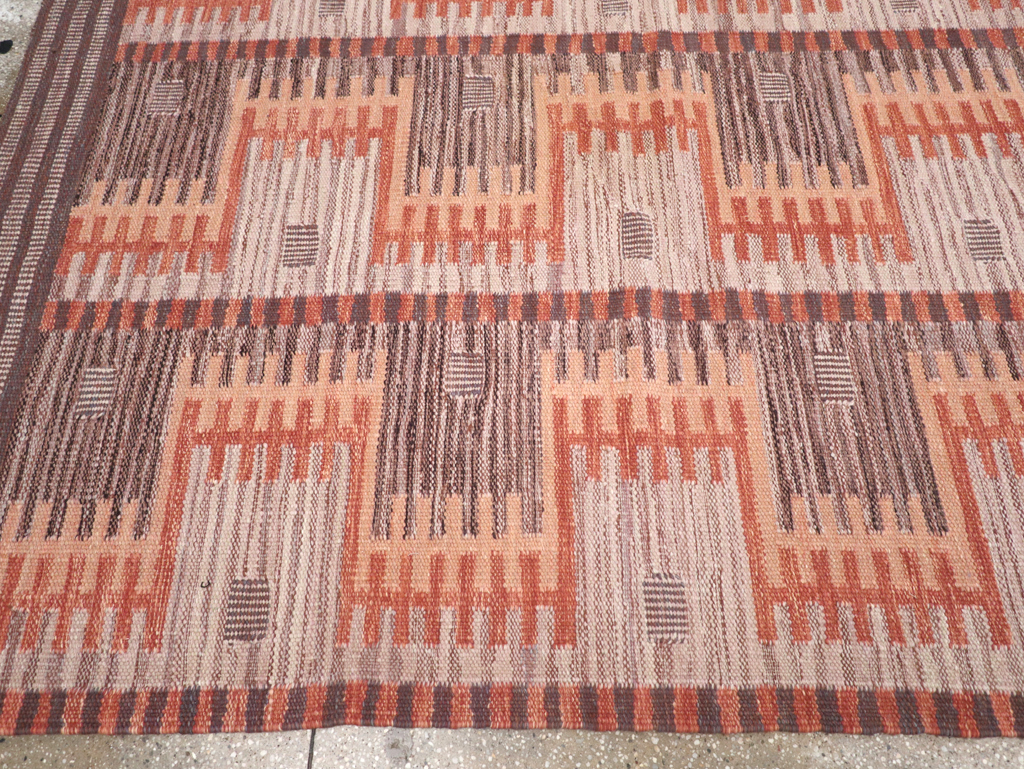 Contemporary Turkish Flatweave Room Size Carpet, No.32571 - Gss
