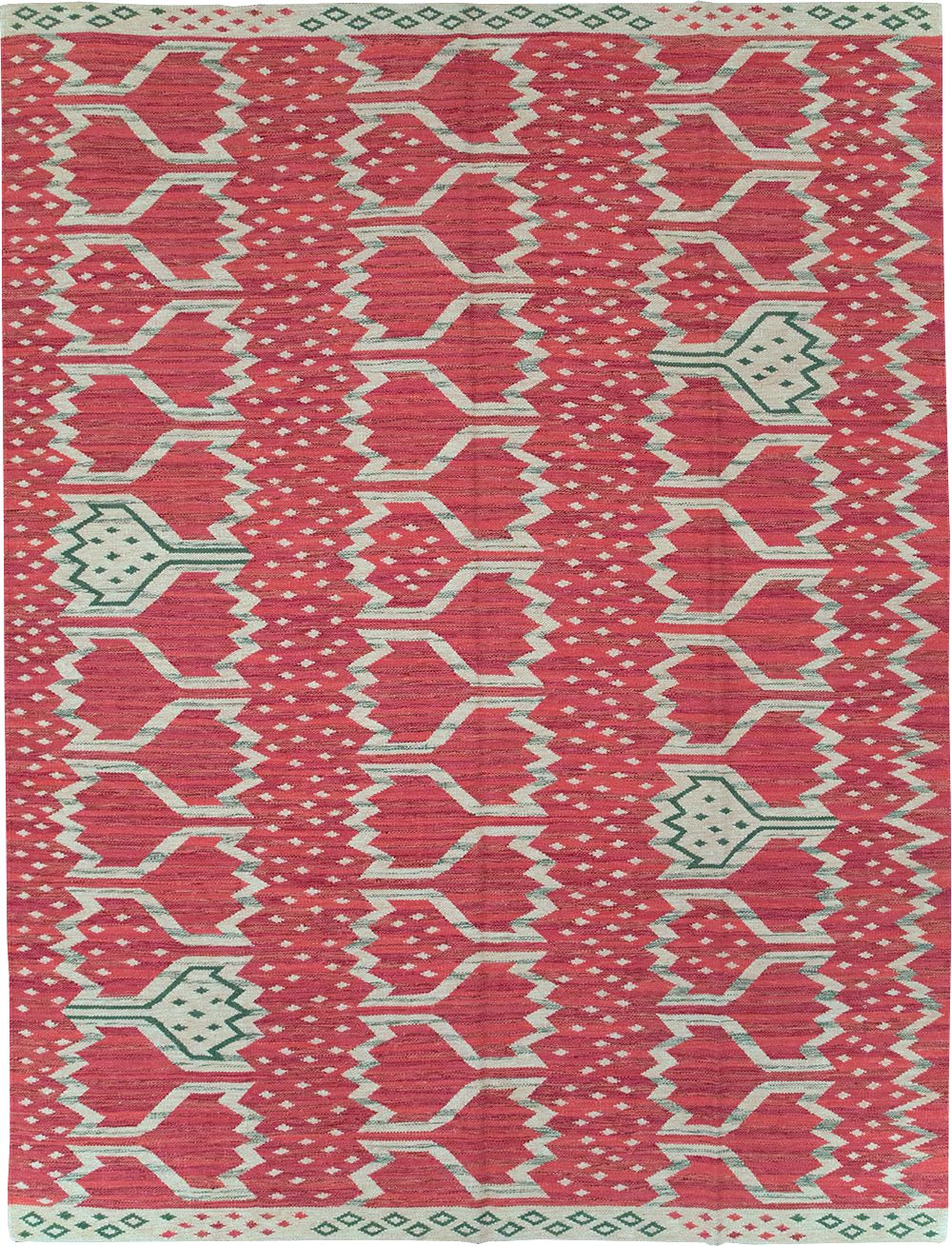 Contemporary Turkish Flatweave Room Size Carpet, No.32574 - Gss