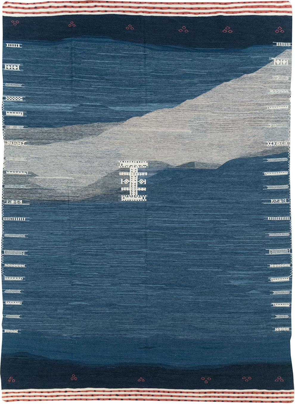 Contemporary Turkish Flatweave Kilim Room Size Carpet, No.32575 - Gss