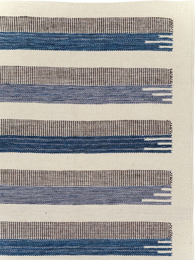 Contemporary Turkish Flatweave Accent Carpet, No.32577 - Gss