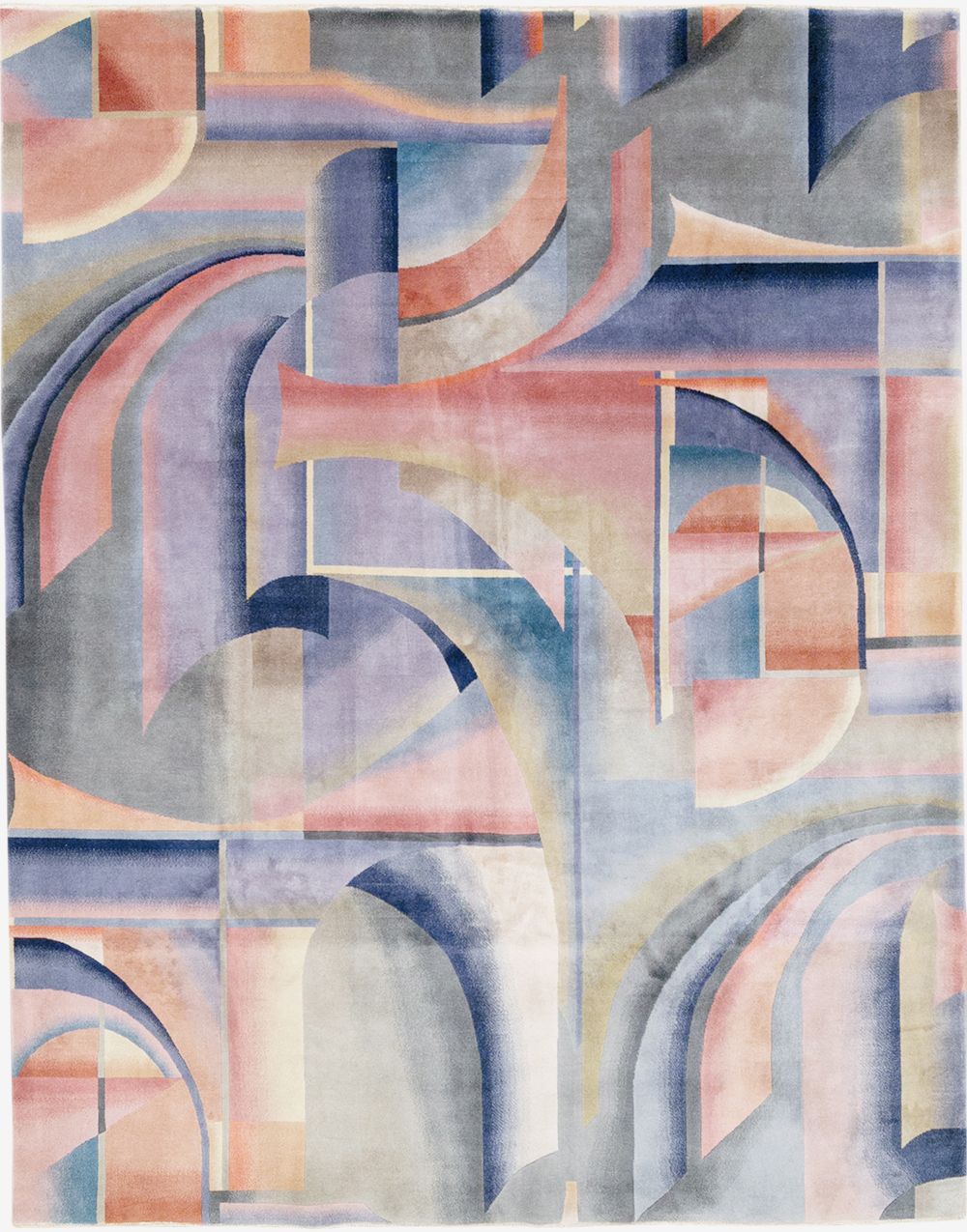 Vintage Chinese Art Deco Accent Carpet, No.32581 - Gss