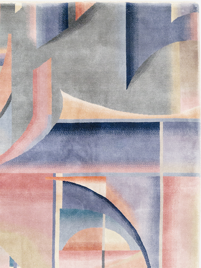 Vintage Chinese Art Deco Accent Carpet, No.32581 - Gss