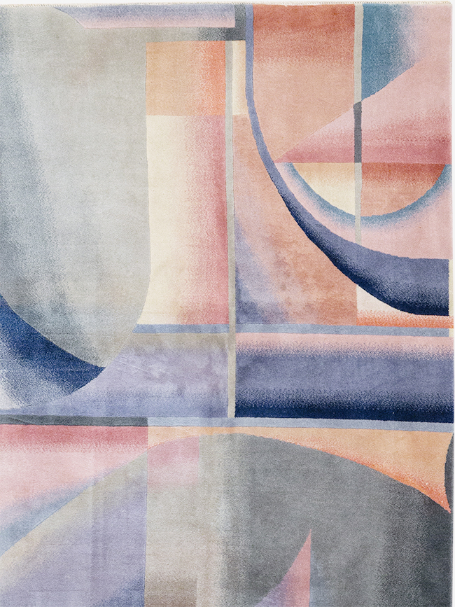 Vintage Chinese Art Deco Accent Carpet, No.32581 - Gss