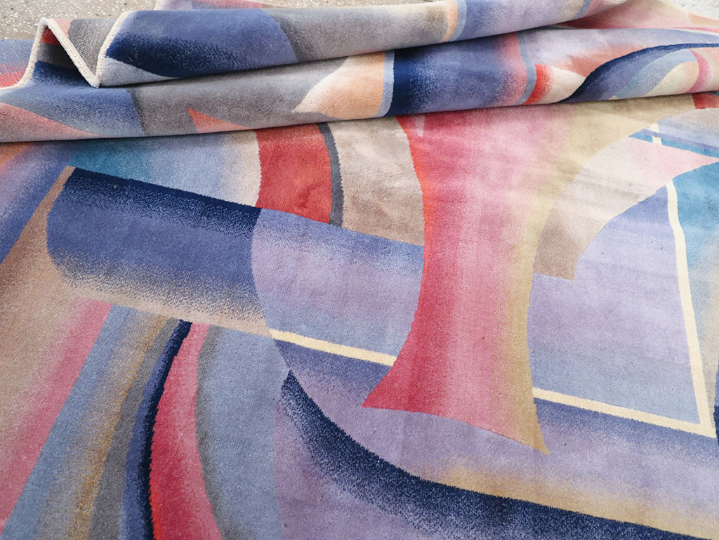 Vintage Chinese Art Deco Accent Carpet, No.32581 - Gss