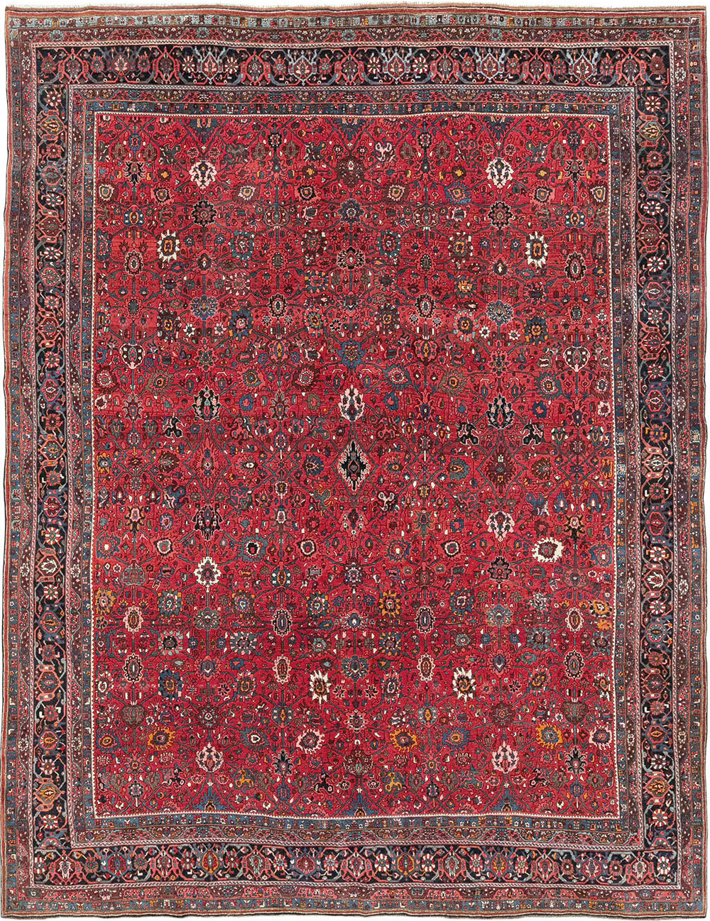 Vintage Persian Bidjar Room Size Carpet, No.32585 - Gss