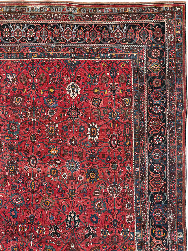 Vintage Persian Bidjar Room Size Carpet, No.32585 - Gss