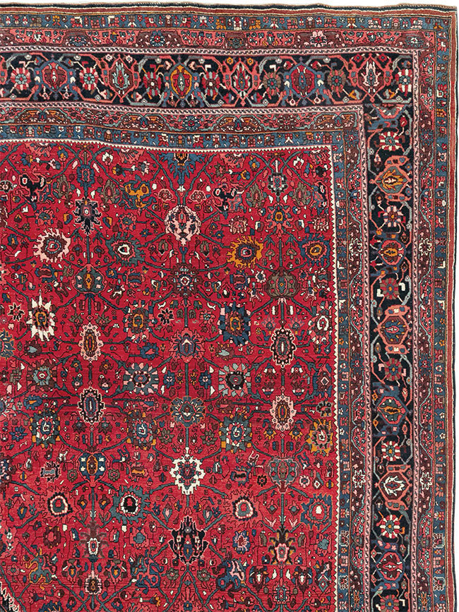 Vintage Persian Bidjar Room Size Carpet, No.32585 - Gss