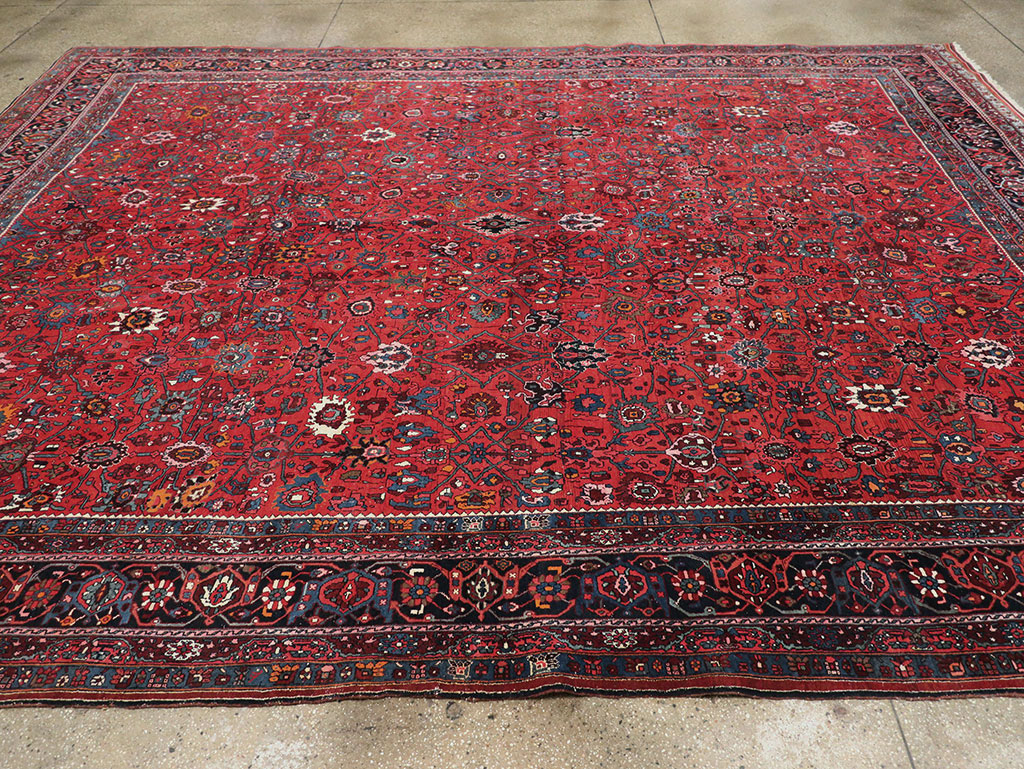 Vintage Persian Bidjar Room Size Carpet, No.32585 - Gss