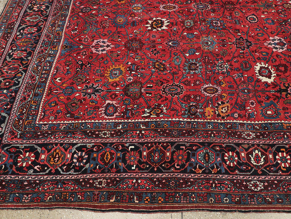 Vintage Persian Bidjar Room Size Carpet, No.32585 - Gss