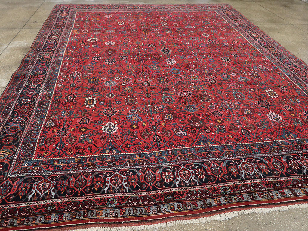 Vintage Persian Bidjar Room Size Carpet, No.32585 - Gss