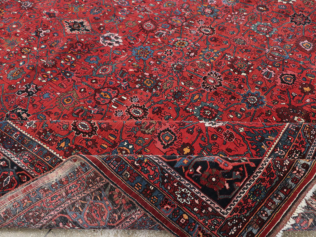 Vintage Persian Bidjar Room Size Carpet, No.32585 - Gss