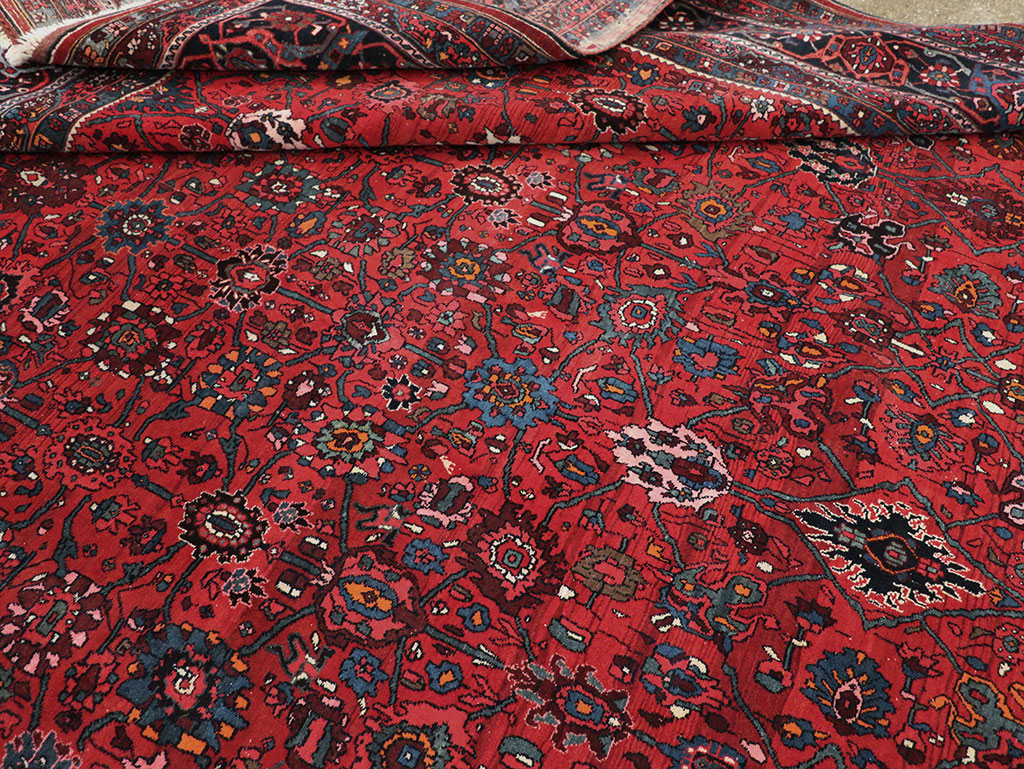 Vintage Persian Bidjar Room Size Carpet, No.32585 - Gss
