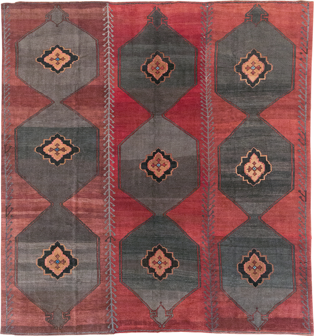 Vintage Turkish Anatolian Square Room Size Carpet, No.32589 - Gss