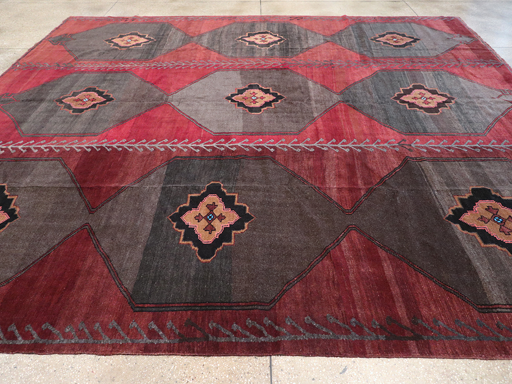 Vintage Turkish Anatolian Square Room Size Carpet, No.32589 - Gss