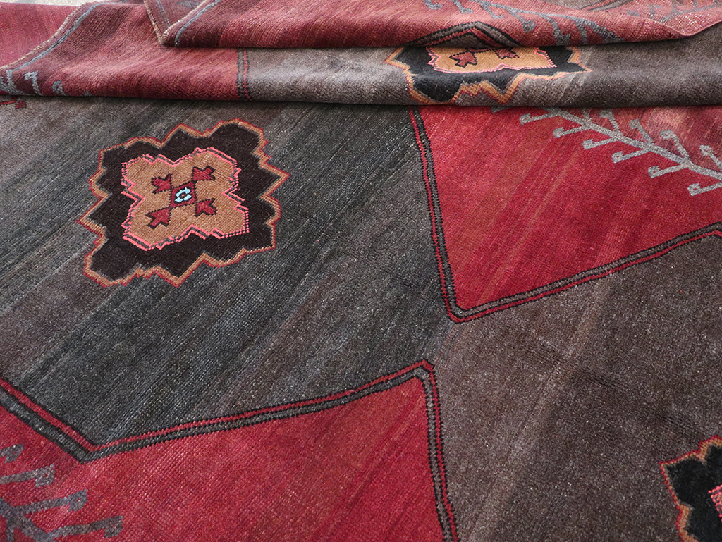 Vintage Turkish Anatolian Square Room Size Carpet, No.32589 - Gss