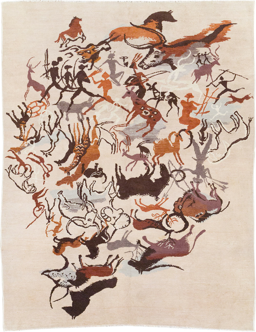 Mid-20th Century Art Deco Carpet: Caverna By Olga Fisch, No.32590 - Gss