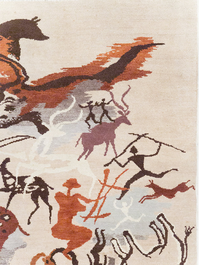 Mid-20th Century Art Deco Carpet: Caverna By Olga Fisch, No.32590 - Gss