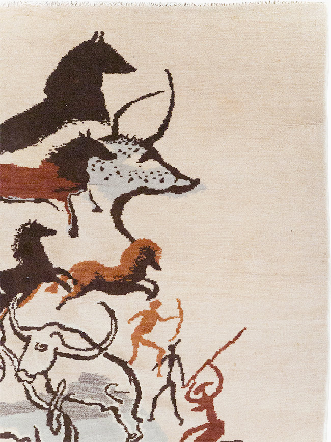 Mid-20th Century Art Deco Carpet: Caverna By Olga Fisch, No.32590 - Gss