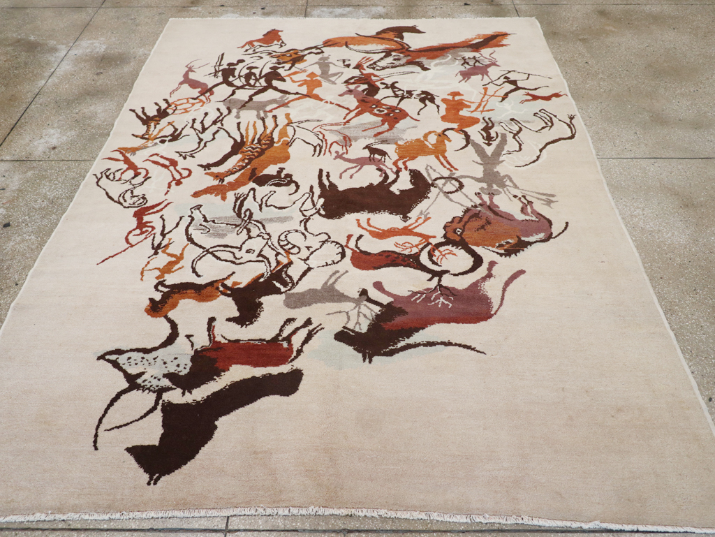 Mid-20th Century Art Deco Carpet: Caverna By Olga Fisch, No.32590 - Gss