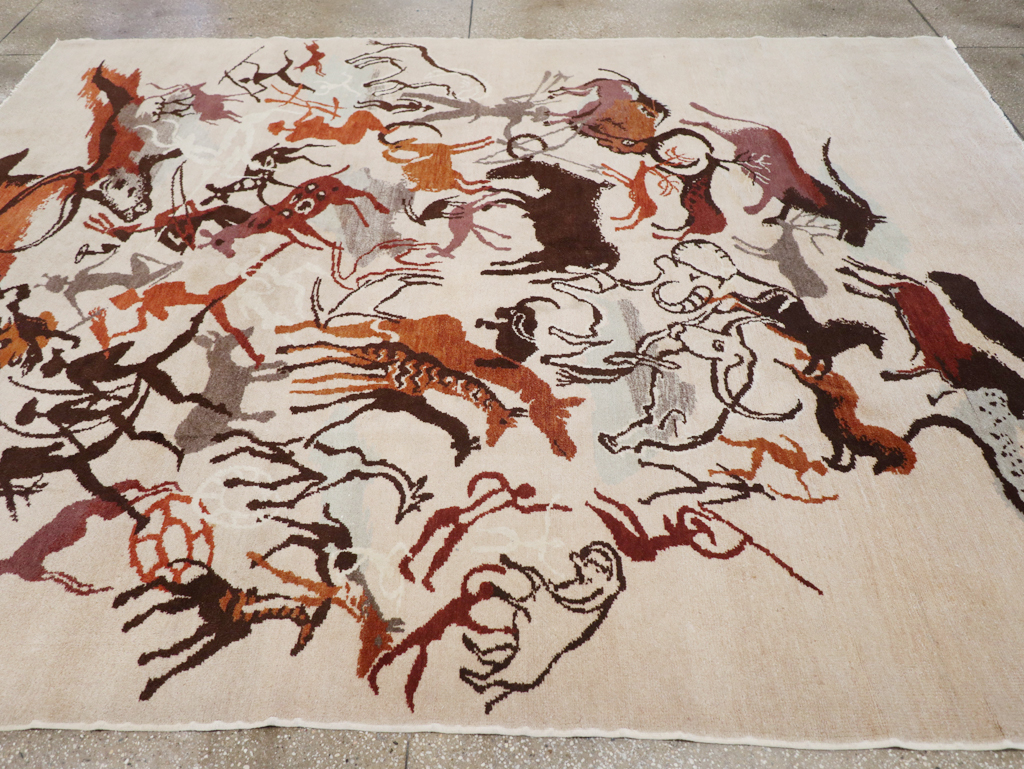 Mid-20th Century Art Deco Carpet: Caverna By Olga Fisch, No.32590 - Gss