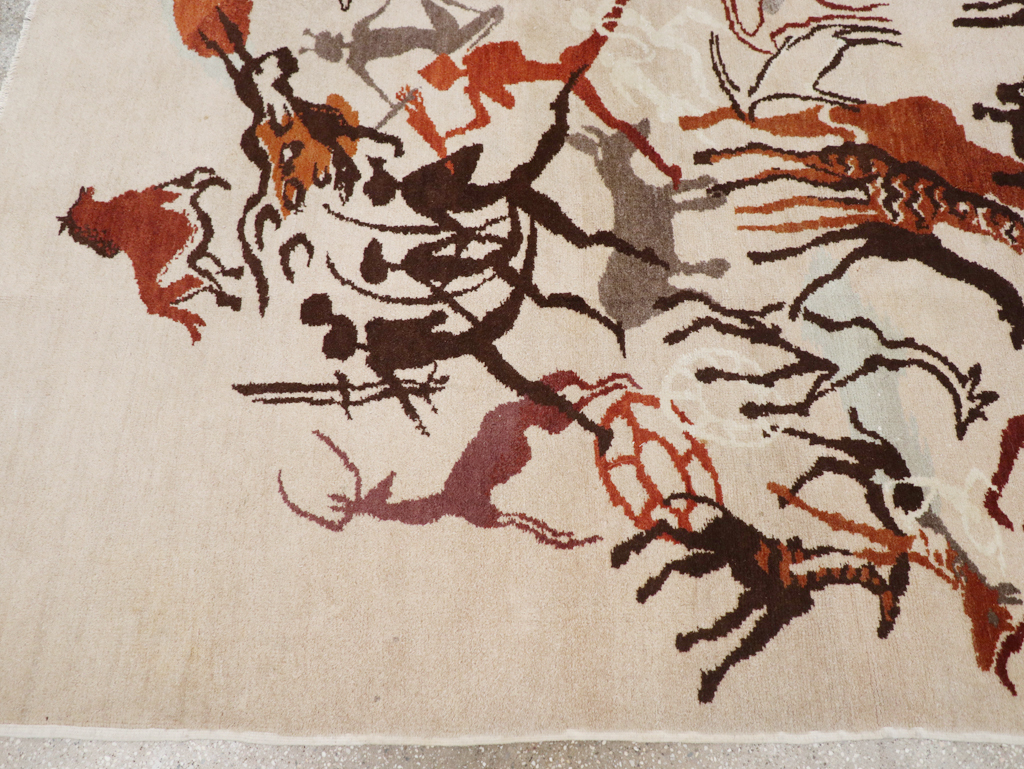 Mid-20th Century Art Deco Carpet: Caverna By Olga Fisch, No.32590 - Gss