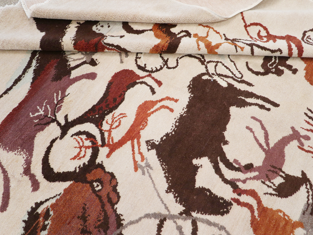 Mid-20th Century Art Deco Carpet: Caverna By Olga Fisch, No.32590 - Gss