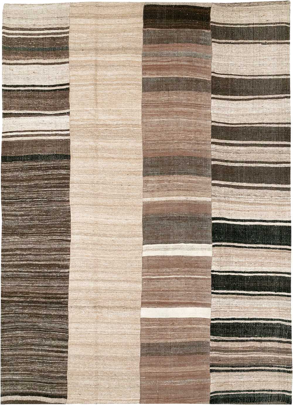 Vintage Persian Flatweave Kilim Room Size Carpet, No.32591 - Gss