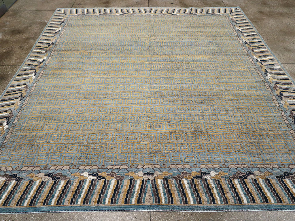 Modern East Turkestan Khotan Room Size Carpet, No.32602 - Gss