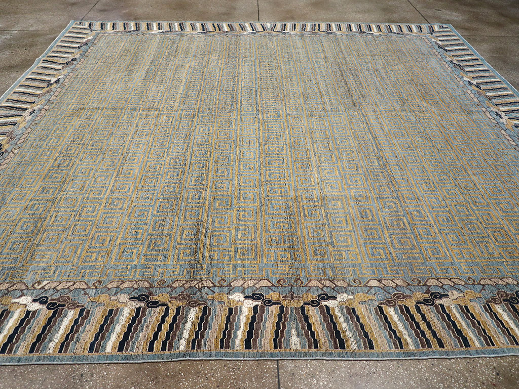 Modern East Turkestan Khotan Room Size Carpet, No.32602 - Gss