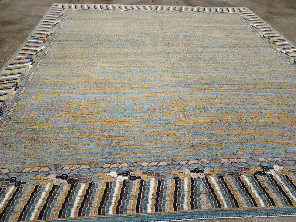 Modern East Turkestan Khotan Room Size Carpet, No.32602 - Gss