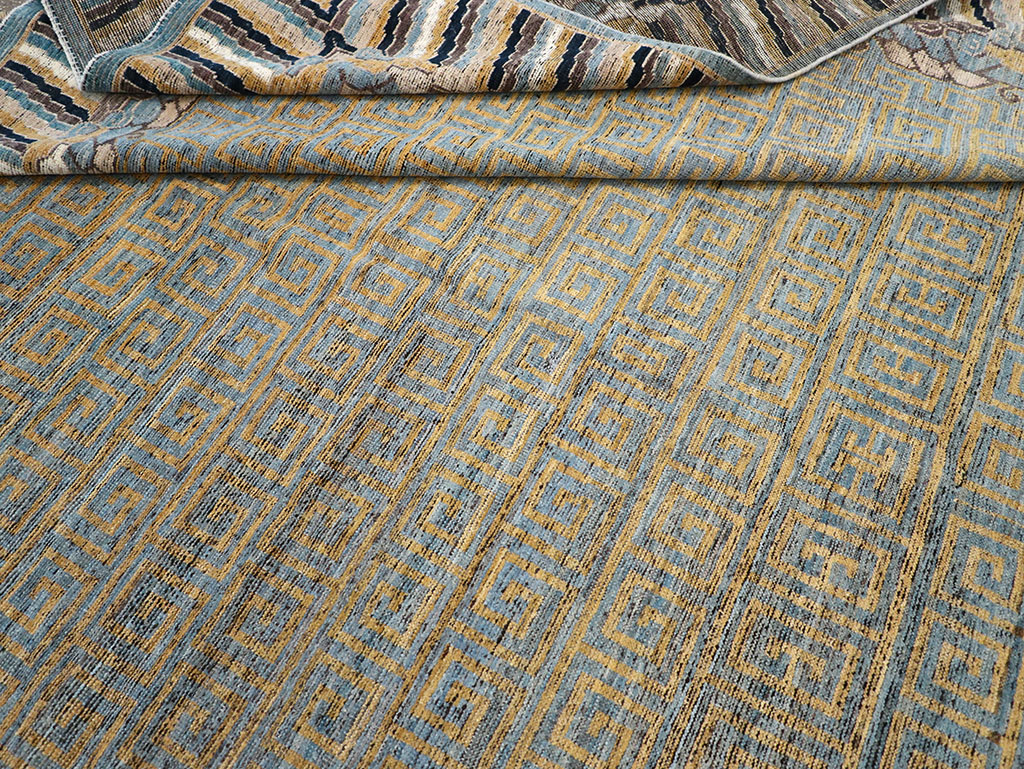 Modern East Turkestan Khotan Room Size Carpet, No.32602 - Gss