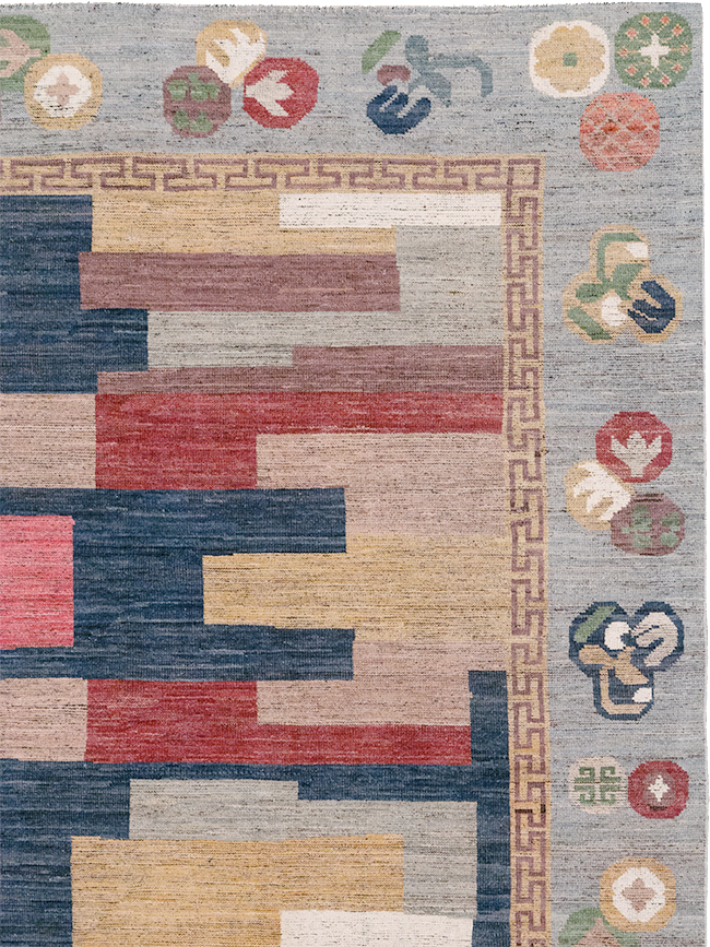 Modern East Turkestan Khotan Room Size Carpet, No.32606 - Gss