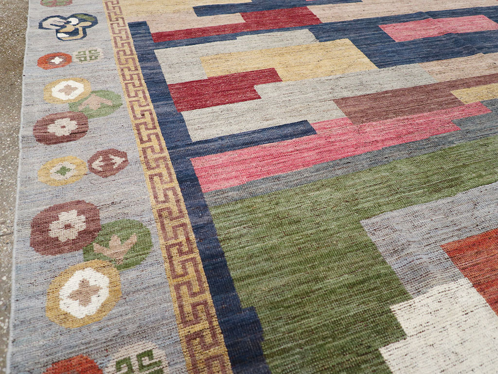 Modern East Turkestan Khotan Room Size Carpet, No.32606 - Gss