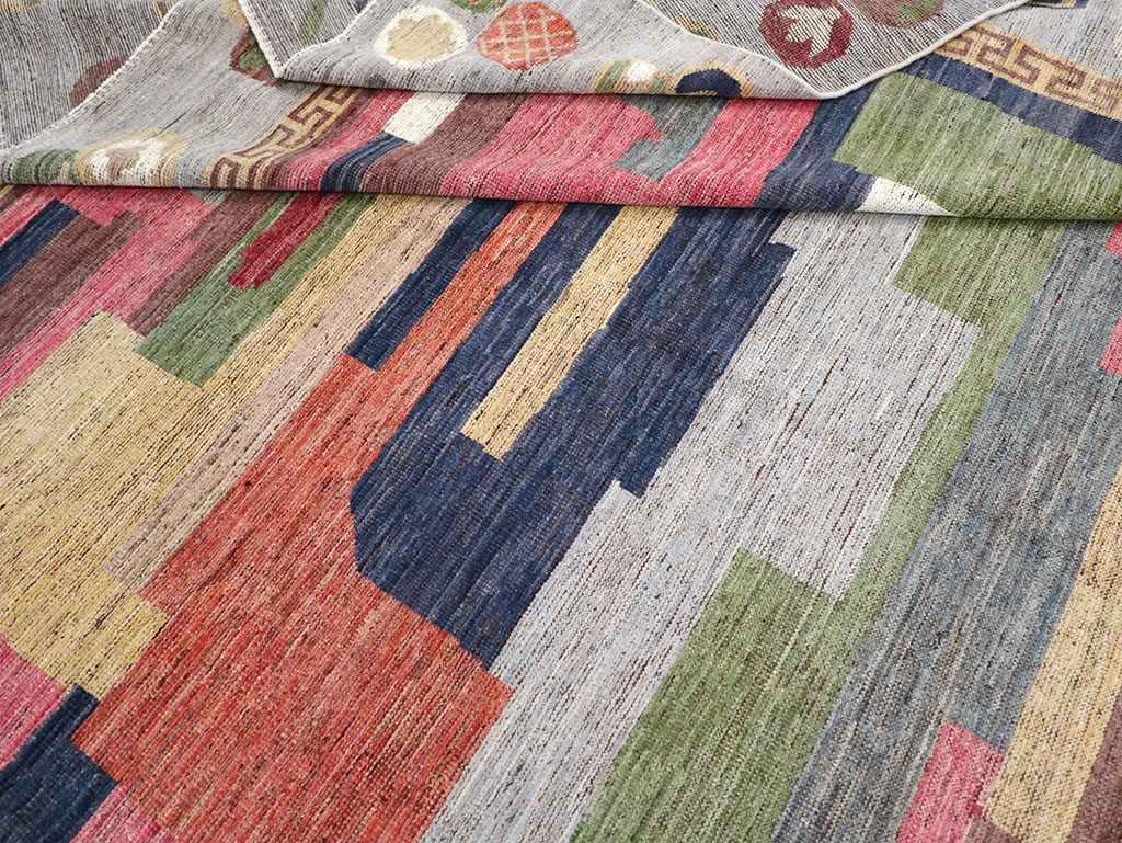 Modern East Turkestan Khotan Room Size Carpet, No.32606 - Gss