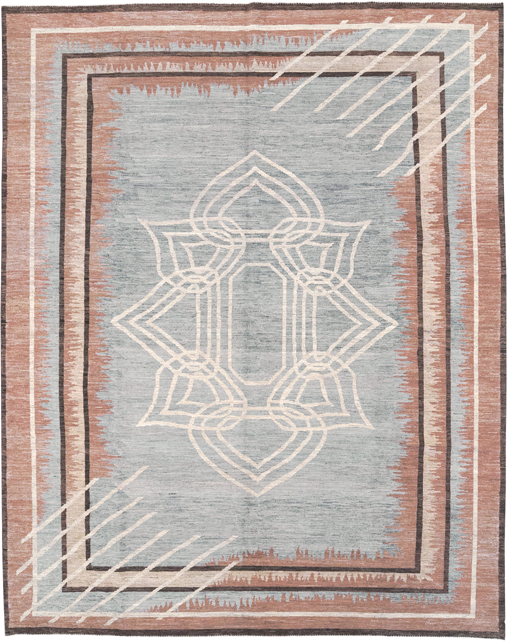 Modern Deco Inspired Khotan Carpet, No.32607 - Gss