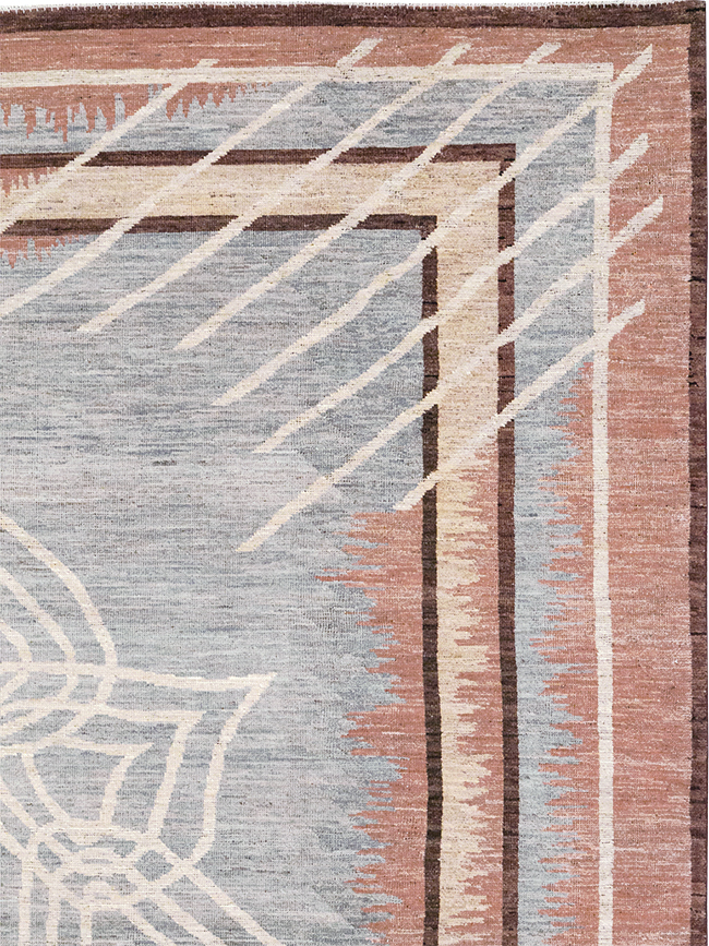 Modern Deco Inspired Khotan Carpet, No.32607 - Gss