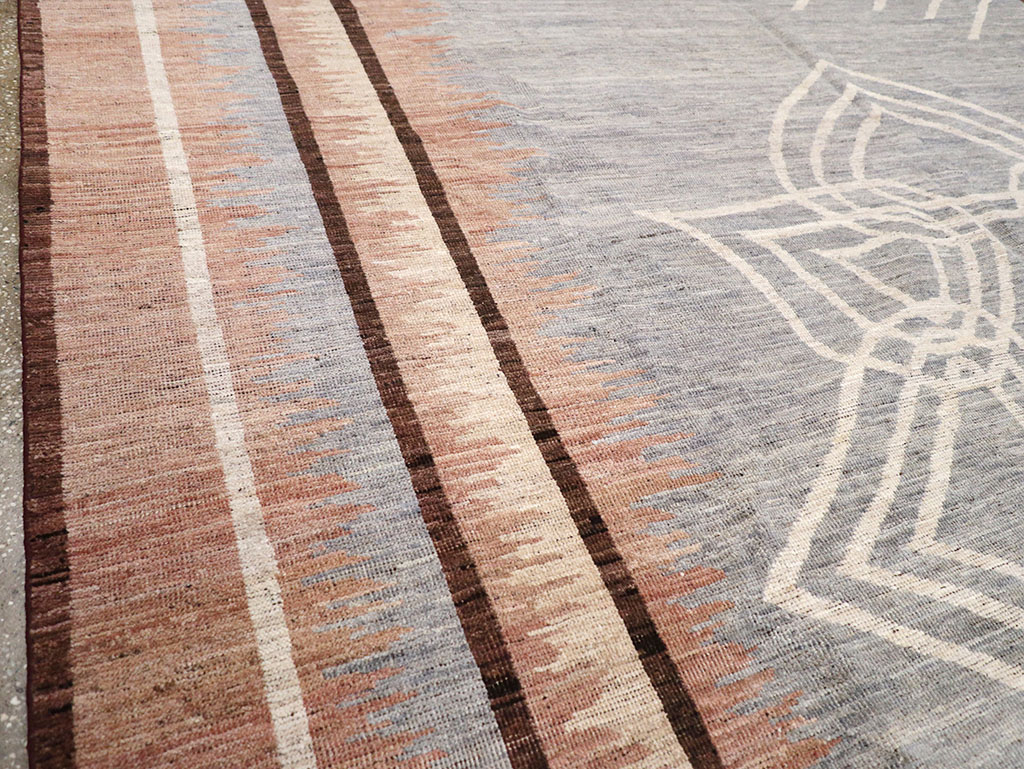 Modern Deco Inspired Khotan Carpet, No.32607 - Gss